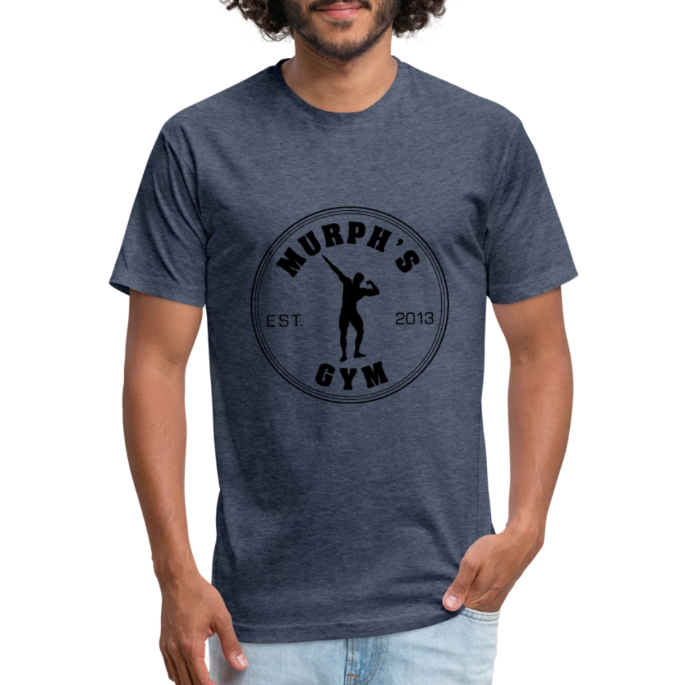 Fitted Cotton/Poly T-Shirt by Next Level - heather navy