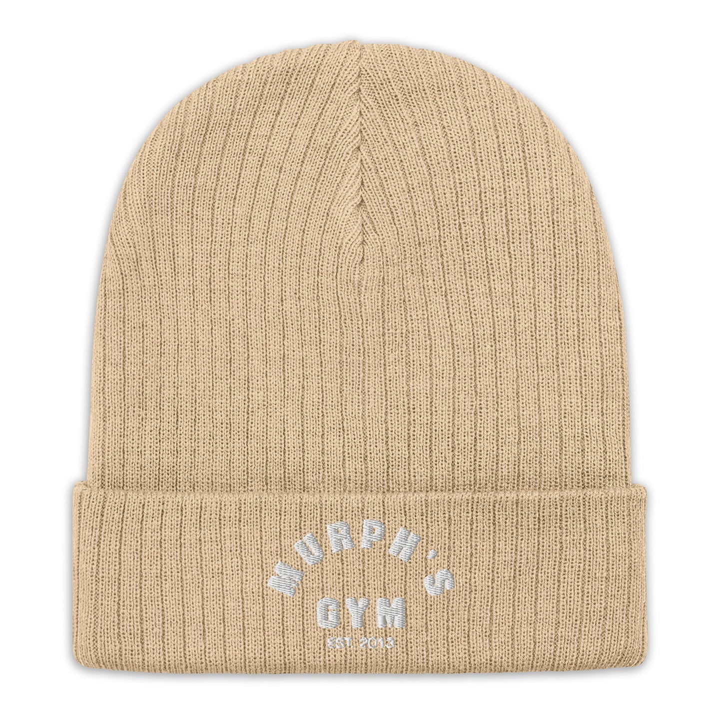 Ribbed knit beanie Beige