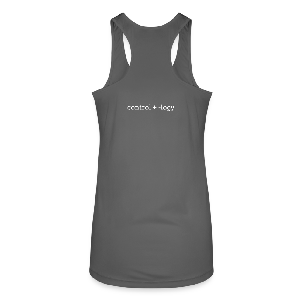 Women’s Performance Racerback Tank Top V Pilates - charcoal