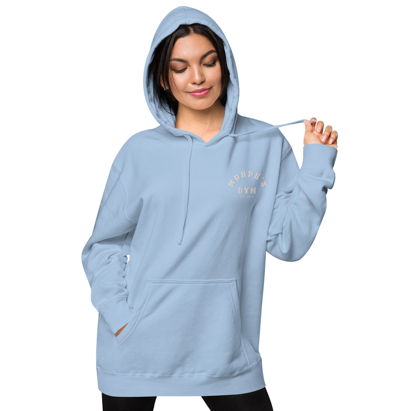 Unisex pigment-dyed hoodie Light Blue