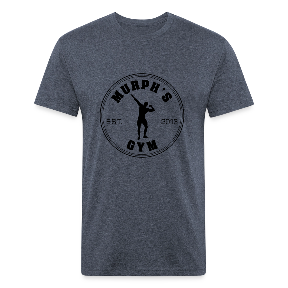 Fitted Cotton/Poly T-Shirt by Next Level - heather navy