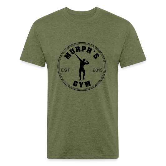 Fitted Cotton/Poly T-Shirt by Next Level - heather military green