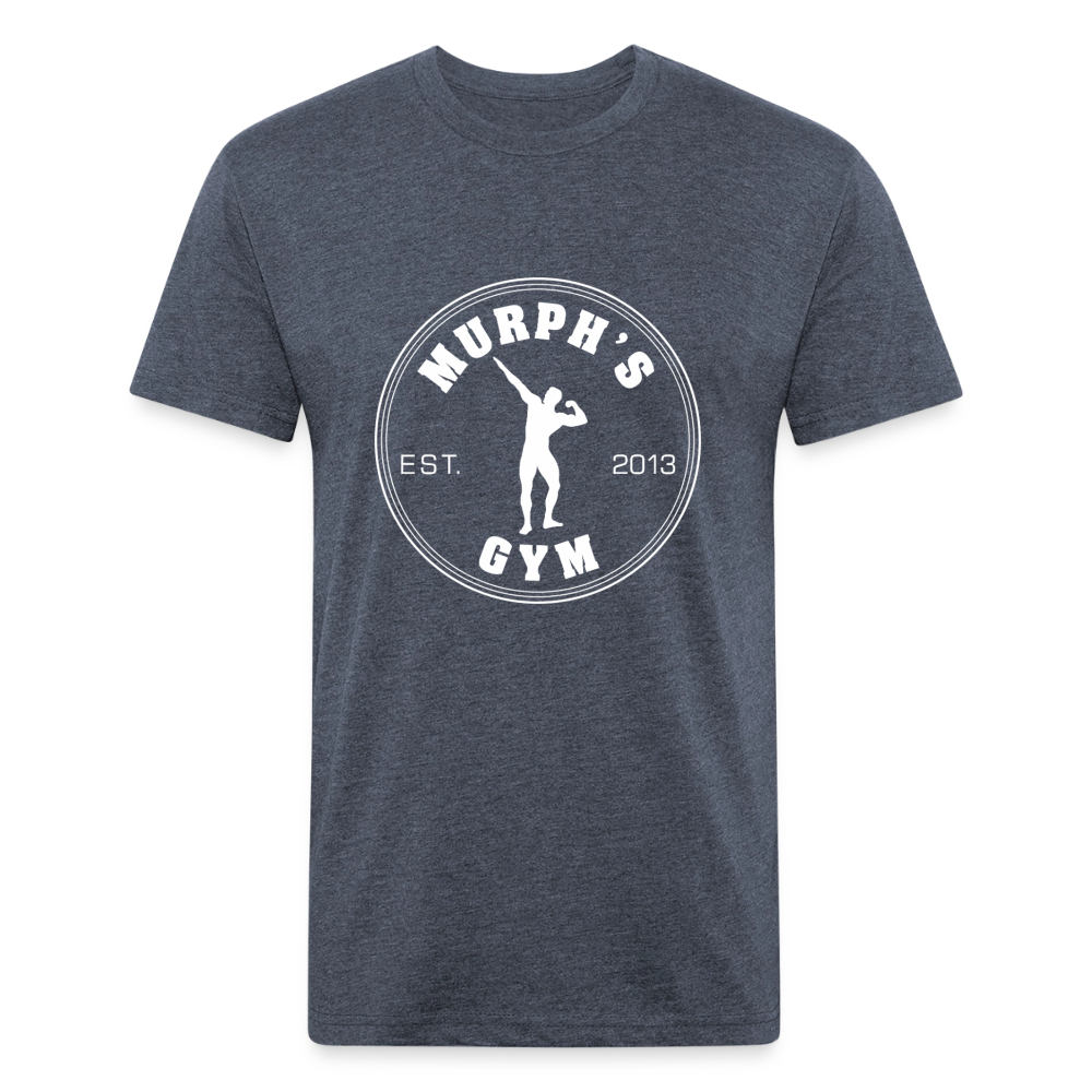 Fitted Cotton/Poly T-Shirt by Next Level - heather navy
