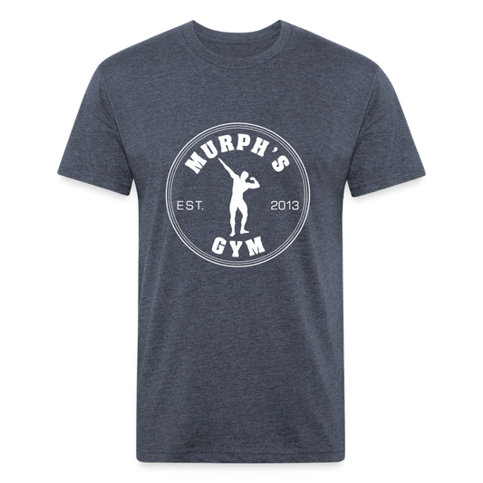 Fitted Cotton/Poly T-Shirt by Next Level - heather navy