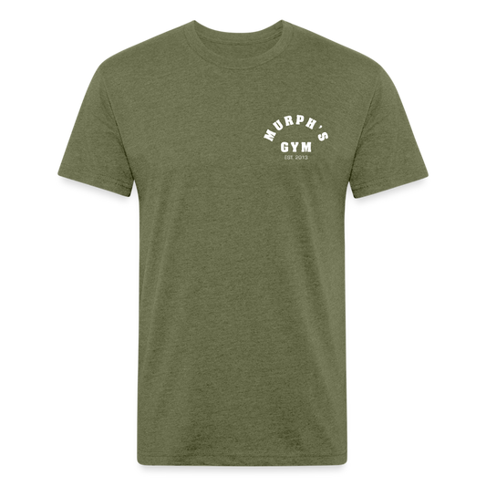 Fitted Cotton/Poly T-Shirt by Next Level - heather military green