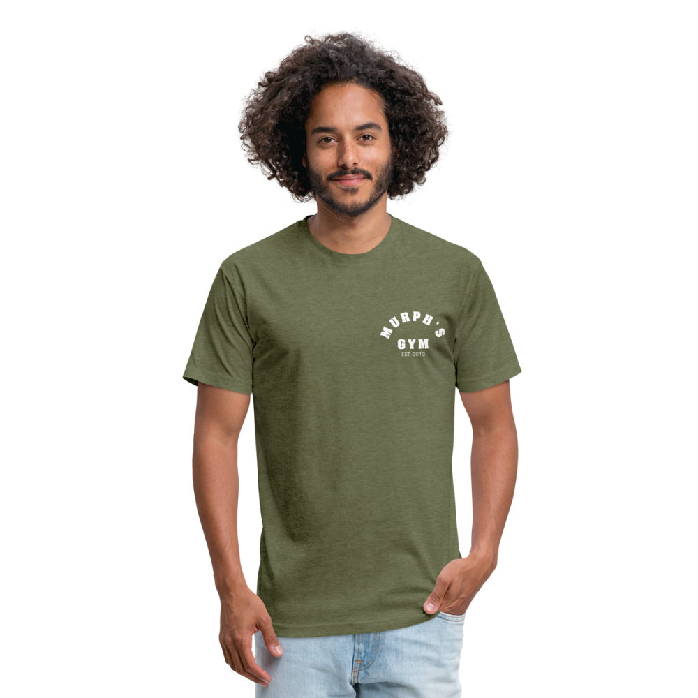 Fitted Cotton/Poly T-Shirt by Next Level - heather military green