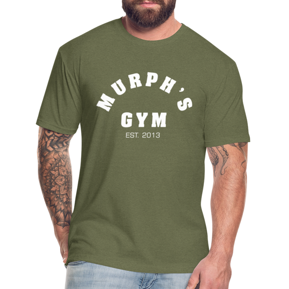 Fitted Cotton/Poly T-Shirt by Next Level - heather military green