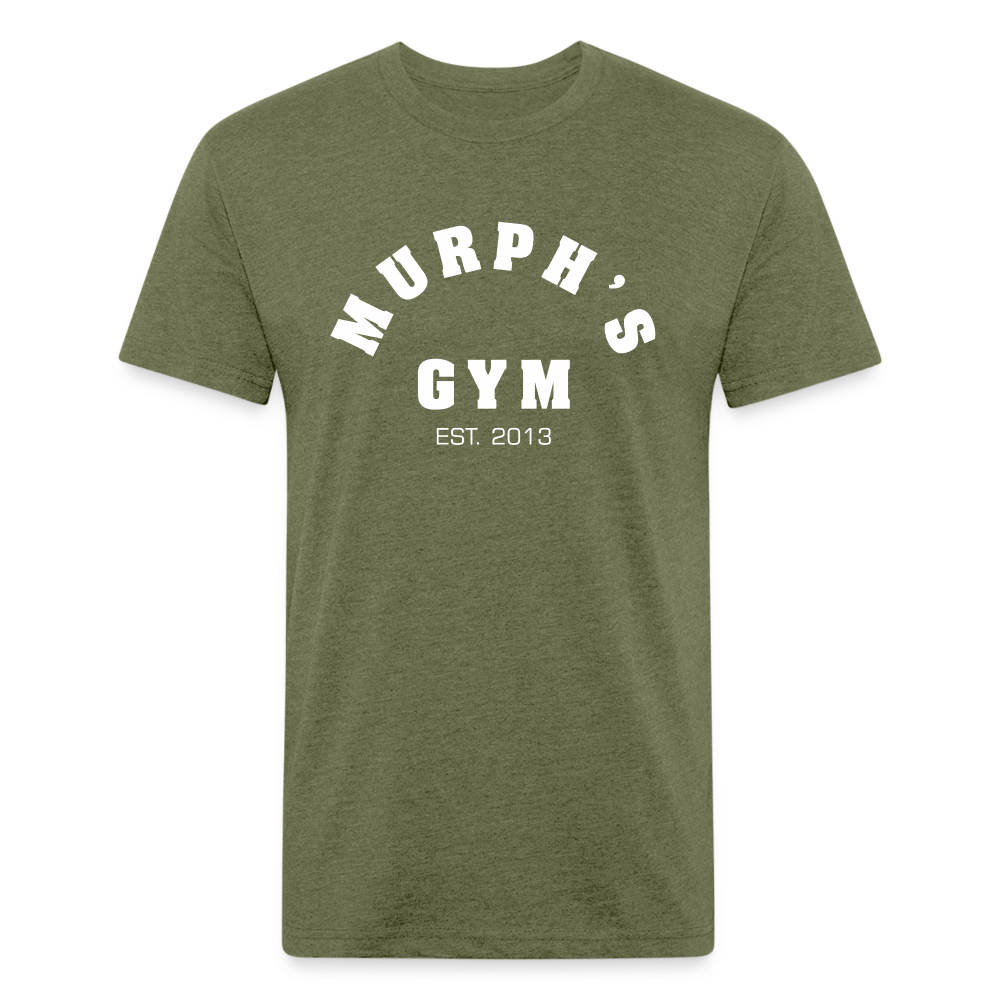 Fitted Cotton/Poly T-Shirt by Next Level - heather military green