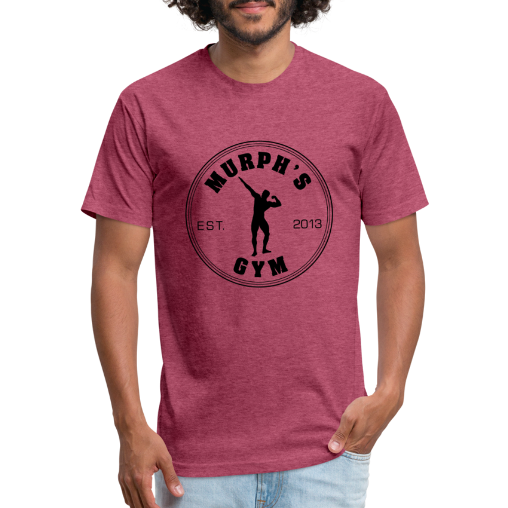 Fitted Cotton/Poly T-Shirt by Next Level - heather burgundy