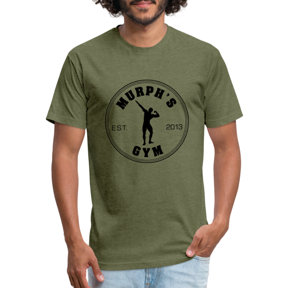 Fitted Cotton/Poly T-Shirt by Next Level - heather military green