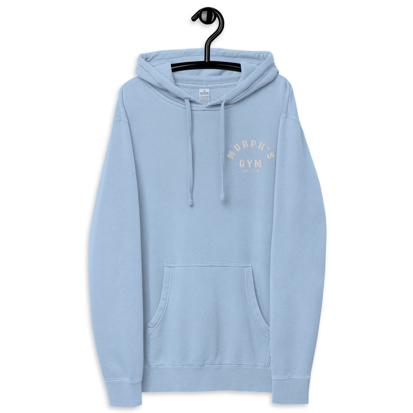 Unisex pigment-dyed hoodie Light Blue – murphsgym